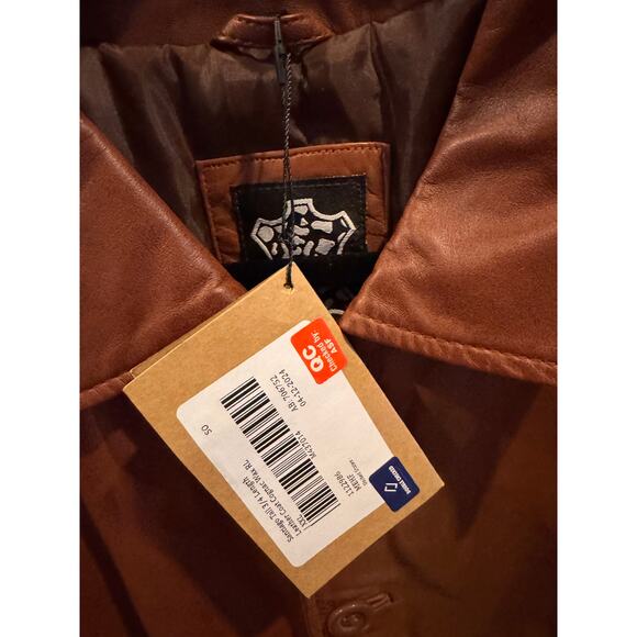 Decrum Santiago Tall 3/4 Length Leather Coat XXL NWT - Picture 7 of 8